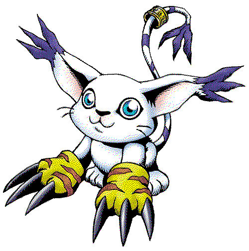 official art of Gatomon, who honestly looks very 'head empty, no thoughts'